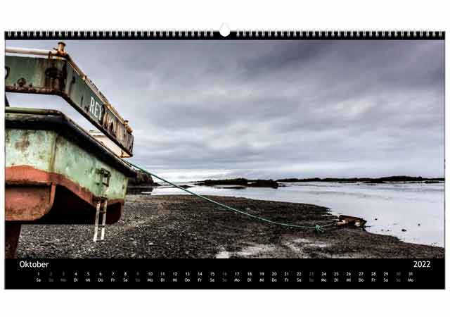 Jahreskalender Island | Oktober 2022 |  Reykholar